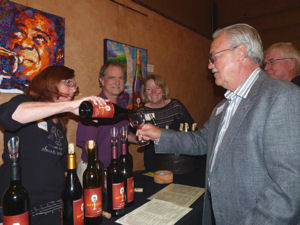 Wine pouring at San Pasqual Winery’s Tasting Room in LA Mesa