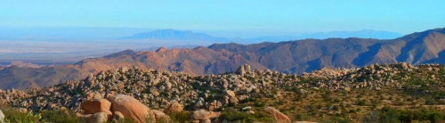 Powerlink, industrial wind and mirrored solar projects would all be visible from this overlook in McCain Valley