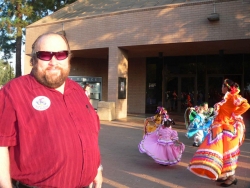 Mayor Lewis at ECPAC, with Ballet Folklorica dancers