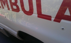 Bullet holes in ambulance; photo courtesy 10 News
